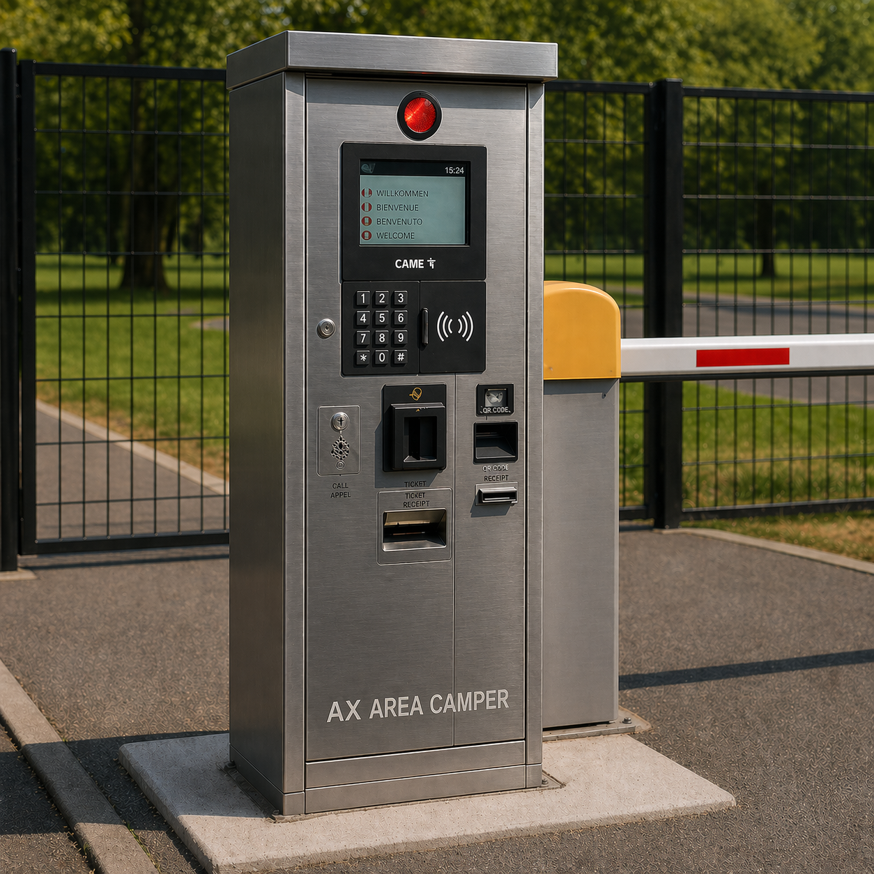 Barrera de acceso automatizada para el control de entrada y salida del área de pernocta